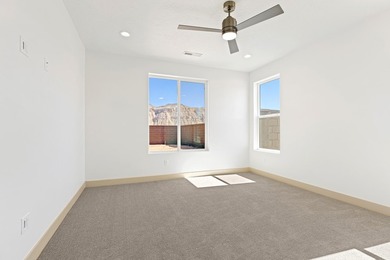 Stunning 5-bedroom home (primary on main) with office/den on Copper Rock Golf Course in Utah - for sale on GolfHomes.com, golf home, golf lot