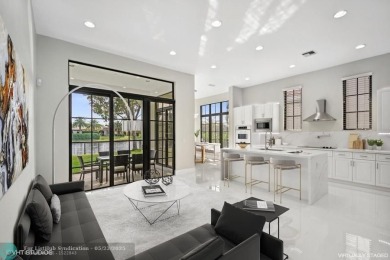 ZEN CONTEMPORARY 6 BED 4 BATH. OVERSIZED LOT, ON LAKE CUL DE SAC on Parkland Golf Club in Florida - for sale on GolfHomes.com, golf home, golf lot