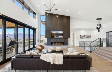 Perched on a private, sweeping 180-degree view lot on the on Red Ledges Golf Club in Utah - for sale on GolfHomes.com, golf home, golf lot