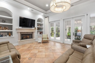 The 3 bedroom 3.5 bathroom home has a beautiful front elevation on Verandah Golf Course and Club in Florida - for sale on GolfHomes.com, golf home, golf lot