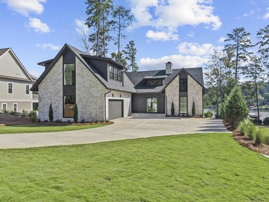 MODERN CALIFORNIA-INSPIRED LAKEFRONT RETREAT WITH POOL | Built on Harbor Club Golf and Country Club in Georgia - for sale on GolfHomes.com, golf home, golf lot