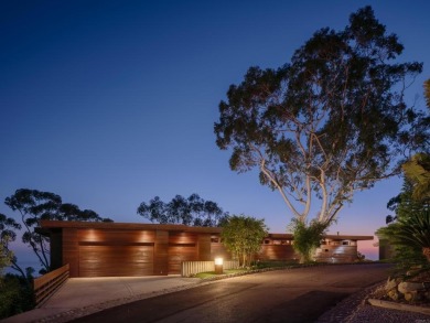 An exemplary model of mid-century modern architecture designed on La Jolla Country Club in California - for sale on GolfHomes.com, golf home, golf lot