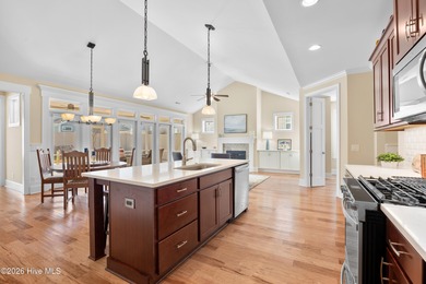 Discover this beautiful, low-maintenance patio home by Hagood on Compass Pointe Golf Course in North Carolina - for sale on GolfHomes.com, golf home, golf lot