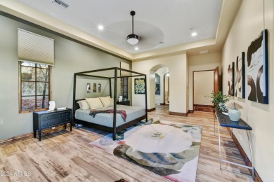 Amazing interior modern Mediterranean theme by a true artist on Superstition Mountain Club - Lost Gold in Arizona - for sale on GolfHomes.com, golf home, golf lot