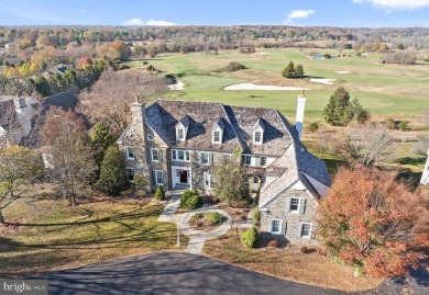 Stunning stone colonial with unobstructed views overlooking on Applebrook Golf Club in Pennsylvania - for sale on GolfHomes.com, golf home, golf lot