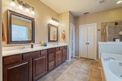 Enjoy your morning coffee on the covered patio while taking in on Ridgeview Ranch Golf Club in Texas - for sale on GolfHomes.com, golf home, golf lot