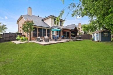 Enjoy your morning coffee on the covered patio while taking in on Ridgeview Ranch Golf Club in Texas - for sale on GolfHomes.com, golf home, golf lot