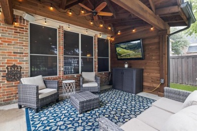 Enjoy your morning coffee on the covered patio while taking in on Ridgeview Ranch Golf Club in Texas - for sale on GolfHomes.com, golf home, golf lot