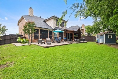 Enjoy your morning coffee on the covered patio while taking in on Ridgeview Ranch Golf Club in Texas - for sale on GolfHomes.com, golf home, golf lot
