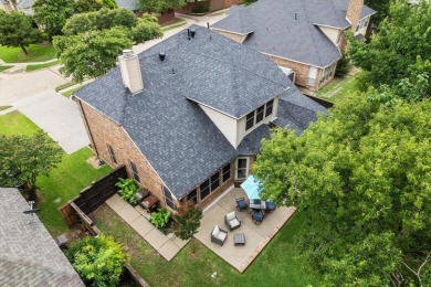 Enjoy your morning coffee on the covered patio while taking in on Ridgeview Ranch Golf Club in Texas - for sale on GolfHomes.com, golf home, golf lot