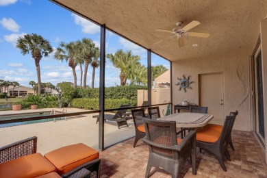 Stunning enlarged updated patio with screened in enclosure on Frenchmans Creek Country Club in Florida - for sale on GolfHomes.com, golf home, golf lot