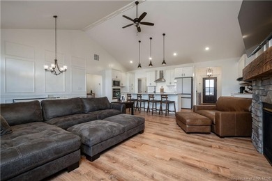 This beautifully designed Discovery Built one-story home offers on Champions Pointe Golf Course in Indiana - for sale on GolfHomes.com, golf home, golf lot