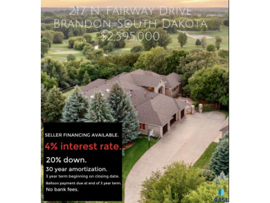 SELLER FINANCING offered! 4% financing with 20% down and a 3 on Brandon Municipal Golf Course in South Dakota - for sale on GolfHomes.com, golf home, golf lot