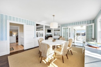 Enjoy the summer breezes and views of the harbor from the porch on Hyannisport Club in Massachusetts - for sale on GolfHomes.com, golf home, golf lot