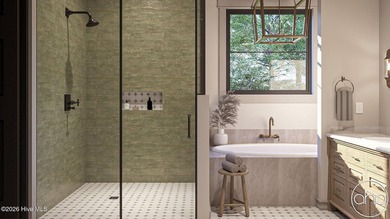 This 1.5-story modern Cottage exudes charm and functionality on River Landing Golf Course in North Carolina - for sale on GolfHomes.com, golf home, golf lot