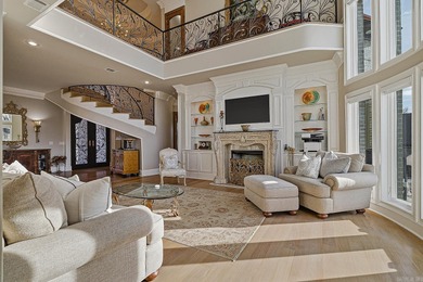 Luxury home with striking European architecture overlooking the on RidgePointe Country Club in Arkansas - for sale on GolfHomes.com, golf home, golf lot