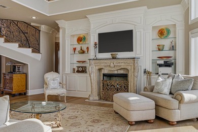 Luxury home with striking European architecture overlooking the on RidgePointe Country Club in Arkansas - for sale on GolfHomes.com, golf home, golf lot