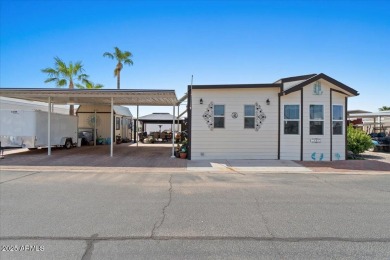 Discover this fully affixed 2 bed, 2 bath home in a vibrant 55+ on 3 Parks Fairways in Arizona - for sale on GolfHomes.com, golf home, golf lot