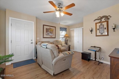 Discover this fully affixed 2 bed, 2 bath home in a vibrant 55+ on 3 Parks Fairways in Arizona - for sale on GolfHomes.com, golf home, golf lot