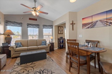 Discover this fully affixed 2 bed, 2 bath home in a vibrant 55+ on 3 Parks Fairways in Arizona - for sale on GolfHomes.com, golf home, golf lot