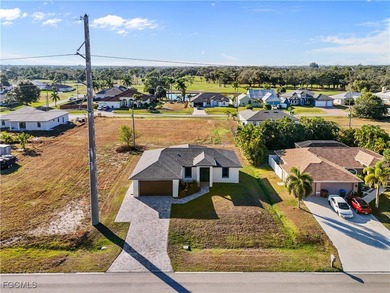Brand-new construction 3-bedroom, 2-bath home featuring an open on Burnt Store Golf Club in Florida - for sale on GolfHomes.com, golf home, golf lot