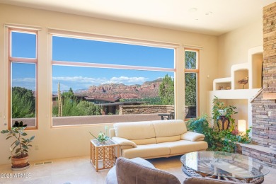 Perched on the side of a mountain and backing directly to on Sedona Golf Resort in Arizona - for sale on GolfHomes.com, golf home, golf lot