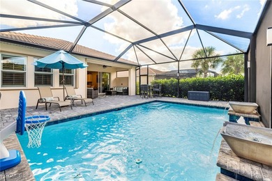 Priced to sell! The stunning saltwater pool is the focal point on Pelican Preserve Golf Club in Florida - for sale on GolfHomes.com, golf home, golf lot