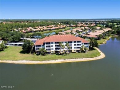Nestled up to stunning waterfront and golf course views in the on Miromar Lakes Golf Club in Florida - for sale on GolfHomes.com, golf home, golf lot