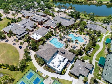 Nestled up to stunning waterfront and golf course views in the on Miromar Lakes Golf Club in Florida - for sale on GolfHomes.com, golf home, golf lot