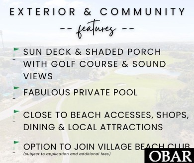 GOLF COURSE FRONTAGE + SOUND VIEWS + OCEAN PEEKS + PRIVATE POOL on  in North Carolina - for sale on GolfHomes.com, golf home, golf lot