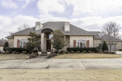 Stunning all-brick, single-level home in Ridgepointe overlooking on RidgePointe Country Club in Arkansas - for sale on GolfHomes.com, golf home, golf lot