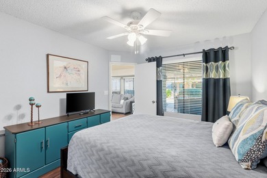 FURNISHED Vaulted Socorro model with HUGE patio! Don't mis this on Sun Village Golf Course in Arizona - for sale on GolfHomes.com, golf home, golf lot