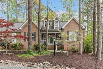 Stunning ranch home nestled on wooded lot in private lake & golf on Carolina Trace Country Club in North Carolina - for sale on GolfHomes.com, golf home, golf lot