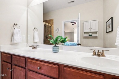 Welcome to this beautiful cottage-style end unit townhome in the on Heritage Golf Club in North Carolina - for sale on GolfHomes.com, golf home, golf lot