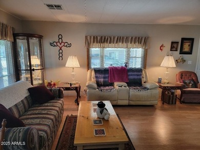 REDUCED! This is a lovely furnished 2 bedroom 2 bath home with on 3 Parks Fairways in Arizona - for sale on GolfHomes.com, golf home, golf lot