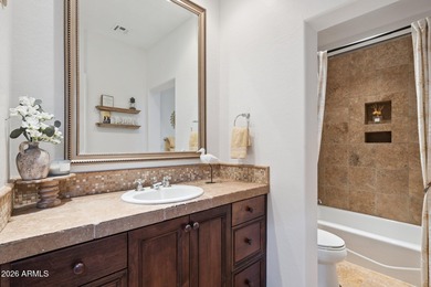 Four-bedroom, four-bath lock-and-leave villa with golf course on Superstition Mountain Club - Lost Gold in Arizona - for sale on GolfHomes.com, golf home, golf lot