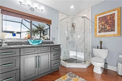 This refined 3-bedroom plus den residence showcases breathtaking on The Forest Country Club in Florida - for sale on GolfHomes.com, golf home, golf lot