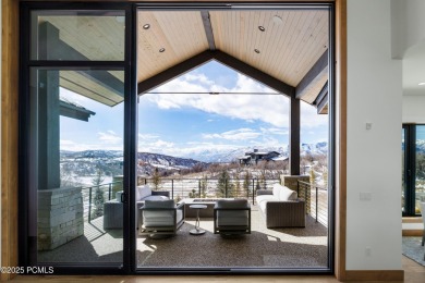 This elegant mountain contemporary newer construction home sits on Talisker Club At Tuhaye in Utah - for sale on GolfHomes.com, golf home, golf lot