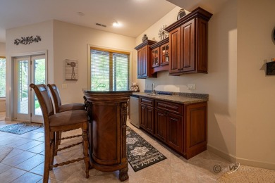 Stunning Contemporary Brick and Stone Ranch style home with on  in Illinois - for sale on GolfHomes.com, golf home, golf lot