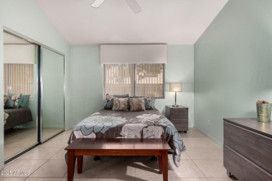 Enjoy the charm of this delightful 2-bedroom end-unit townhome! on Apache Wells Country Club in Arizona - for sale on GolfHomes.com, golf home, golf lot