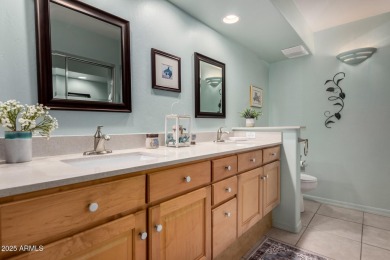 Enjoy the charm of this delightful 2-bedroom end-unit townhome! on Apache Wells Country Club in Arizona - for sale on GolfHomes.com, golf home, golf lot