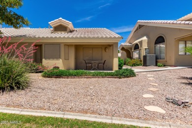 Enjoy the charm of this delightful 2-bedroom end-unit townhome! on Apache Wells Country Club in Arizona - for sale on GolfHomes.com, golf home, golf lot