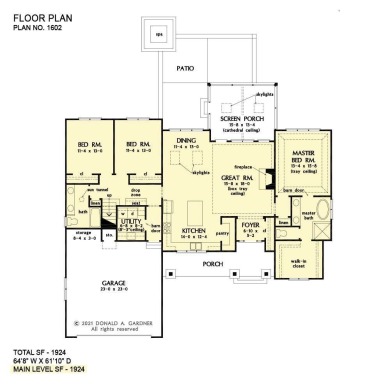 Start your NEW Construction Home with this sample floor plan & on Pine Hills Golf and Country Club in Georgia - for sale on GolfHomes.com, golf home, golf lot
