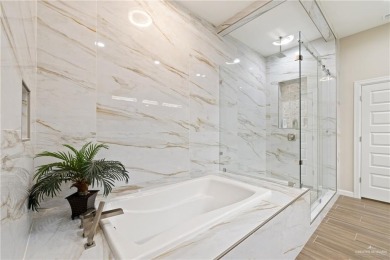 Experience luxury living in this stunning modern Spanish-style on Tierra Santa Golf Club in Texas - for sale on GolfHomes.com, golf home, golf lot