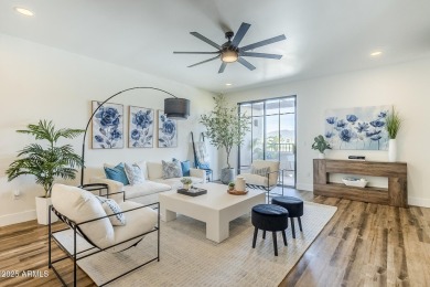 This fully REDESIGNED, Greek Isle-inspired upper-level condo in on Desert Forest Golf Club in Arizona - for sale on GolfHomes.com, golf home, golf lot