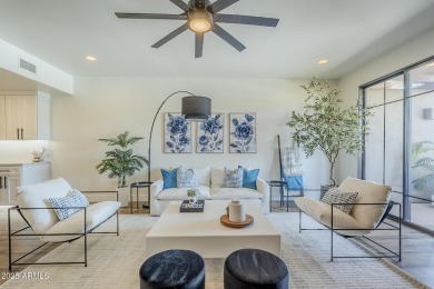 This fully REDESIGNED, Greek Isle-inspired upper-level condo in on Desert Forest Golf Club in Arizona - for sale on GolfHomes.com, golf home, golf lot