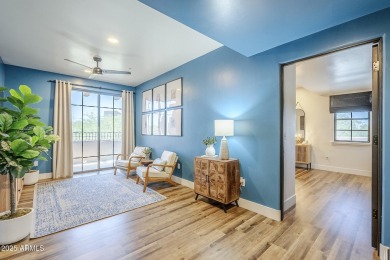 This fully REDESIGNED, Greek Isle-inspired upper-level condo in on Desert Forest Golf Club in Arizona - for sale on GolfHomes.com, golf home, golf lot