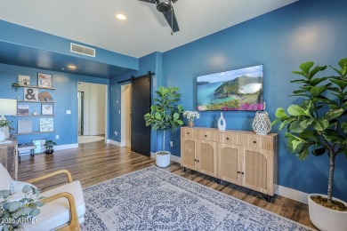 This fully REDESIGNED, Greek Isle-inspired upper-level condo in on Desert Forest Golf Club in Arizona - for sale on GolfHomes.com, golf home, golf lot