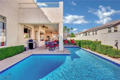 Modern elegance featuring fine finishes, a sparkling blue quartz on Rhodes Ranch Golf Club in Nevada - for sale on GolfHomes.com, golf home, golf lot