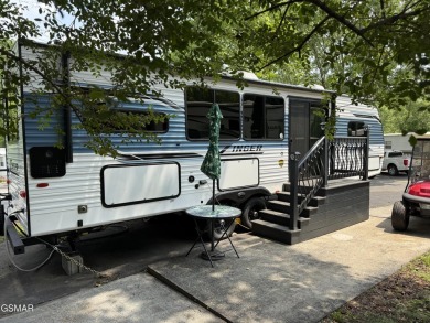 Beautifully landscaped pull-through corner RV lot in the sought on Bent Creek Golf Course in Tennessee - for sale on GolfHomes.com, golf home, golf lot